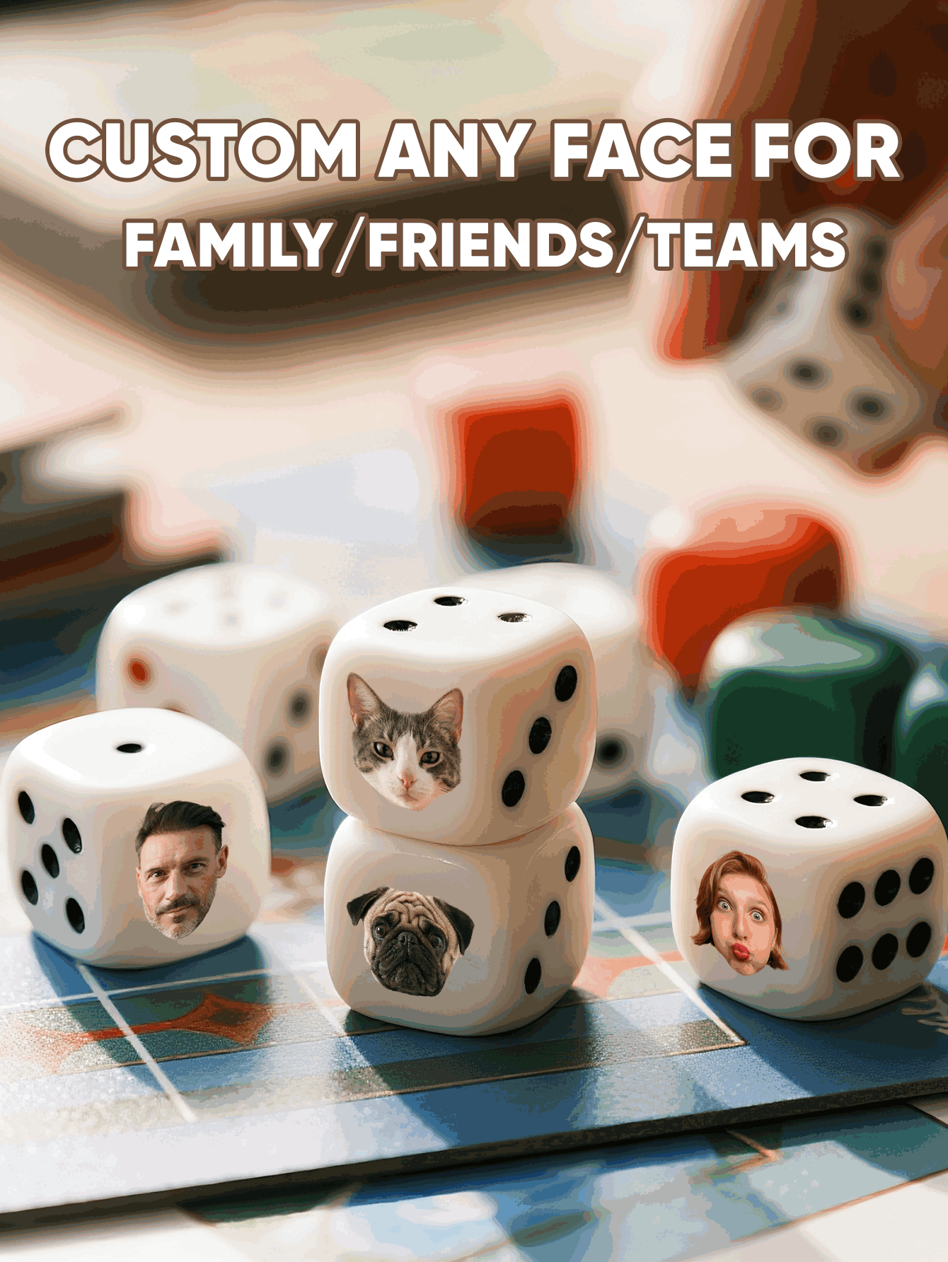 Custom Face Dice Personalized  - Party Games For Christmas review and price